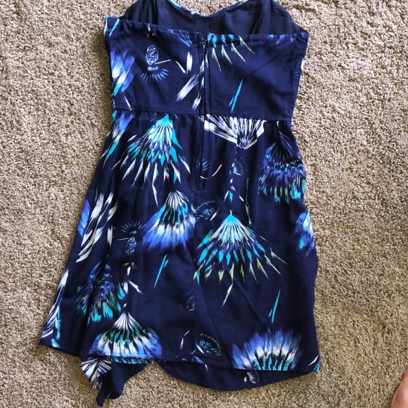 Blue strapless dress - Picture 3 of 8